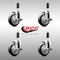 Service Caster 4 Inch 316SS Black Poly Swivel 1 Inch Expanding Stem Caster Set Brake SCC SCC-SS316EX20S414-PPUB-BLK-TLB-1-4 - alternate 2